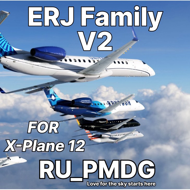X-Crafts Embraer ERJ Family 2.0 for X-Plane 12