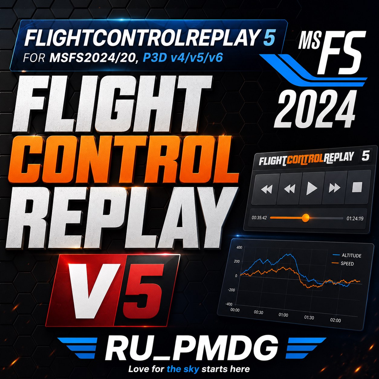FABIO MERLO - FLIGHTCONTROLREPLAY 6 for MSFS/P3D